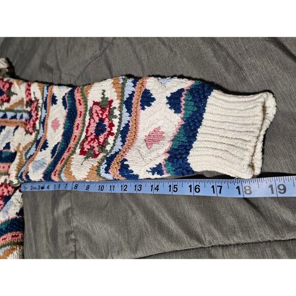 PYKE LTD VINTAGE PATTERNED KNIT CARDIGAN – STYLE 3346 – SIZE L – RAMIE / COTTON - Picture 13 of 13